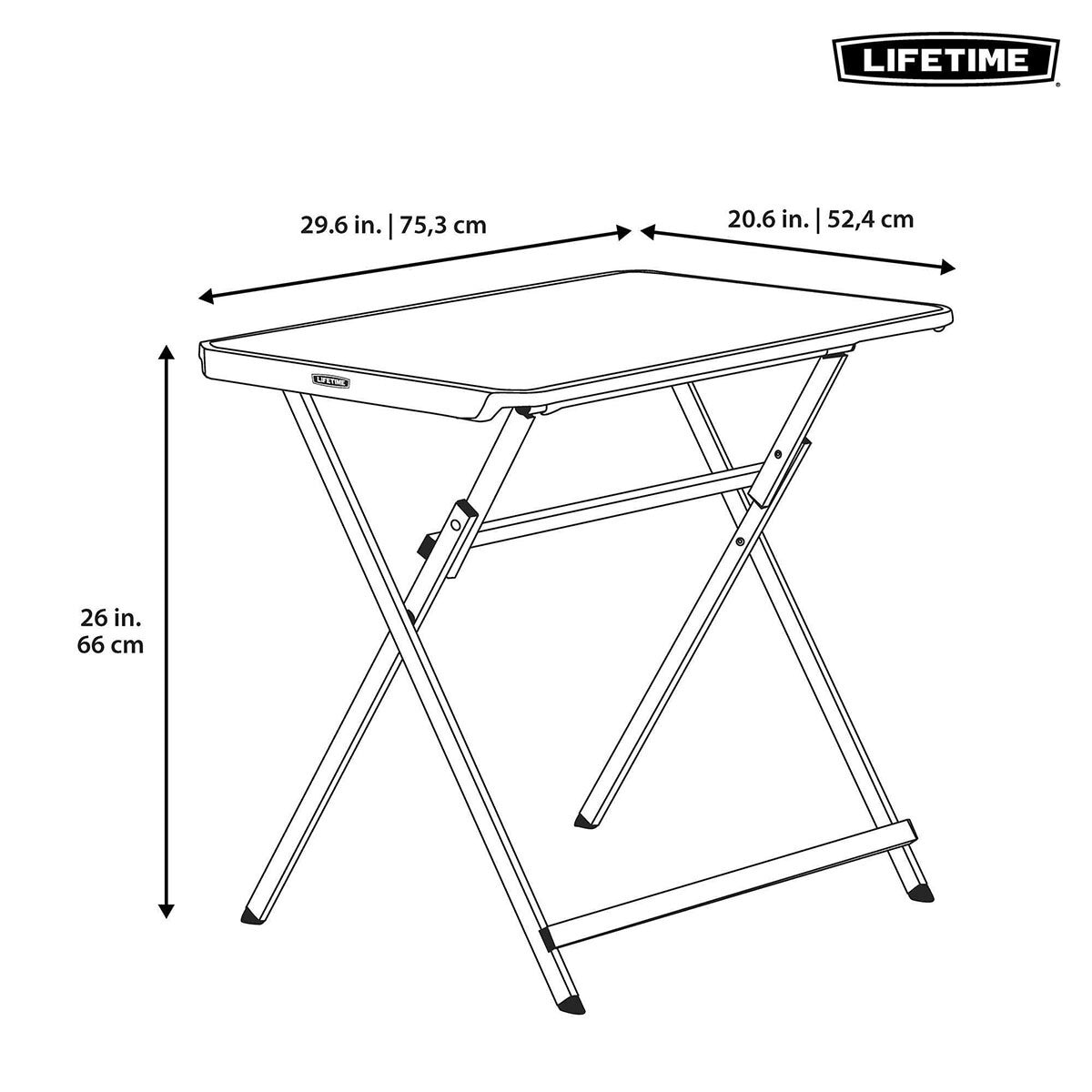 Lifetime 30" (2.5ft) Black Personal Commercial Table