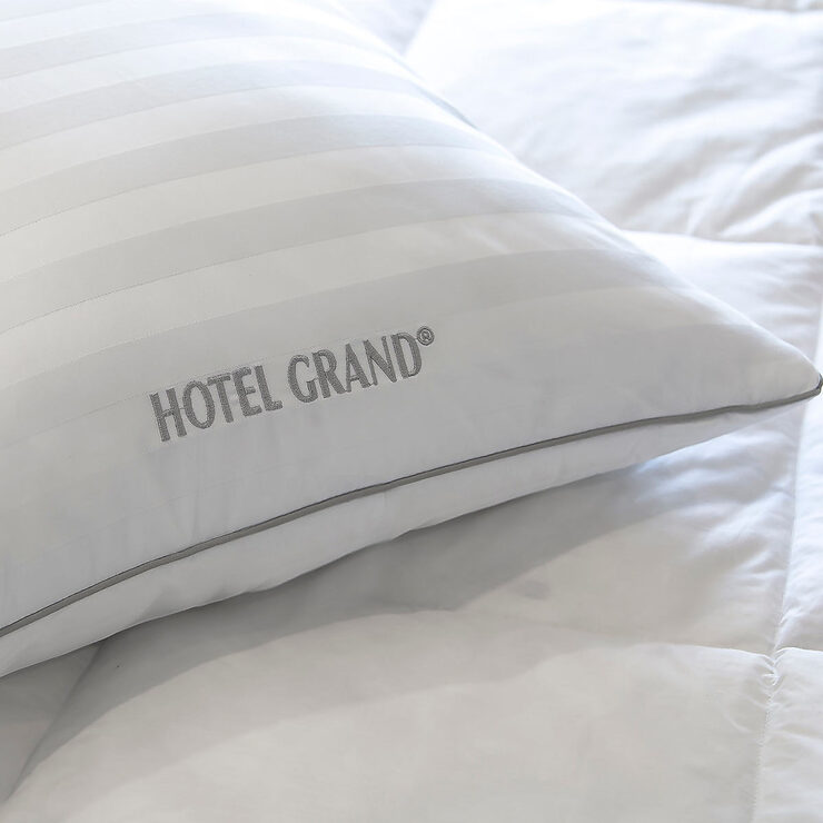 Hotel Grand Feather & Down Rolled Jumbo Pillow, 2 Pack Costco UK