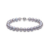 6-7mm Cultured Freshwater Grey Pearl Bracelet, 18ct White Gold