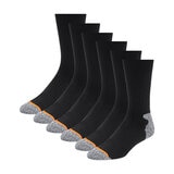 Weatherproof Mens Crew Sock 6 Pack in Black