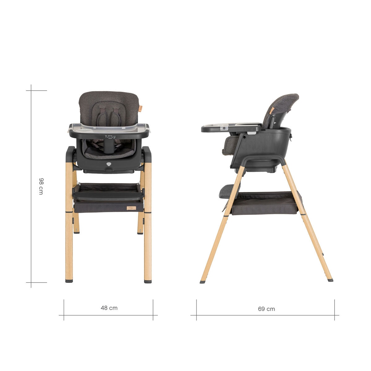 Tutti Bambini Nova Evolutionary Highchair in Grey