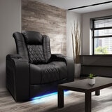 Larson leather power reclining deals home theater chair