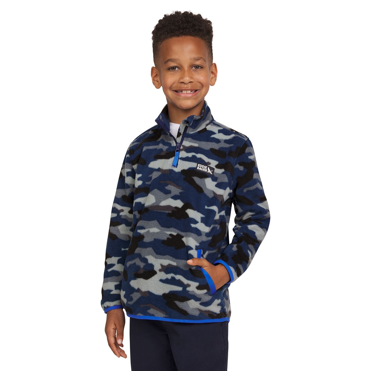 Eddie Bauer Youth Quest Pullover Fleece in Camo