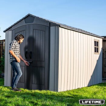 Lifetime 7ft x 12ft (2.14 x 3.57m) Wood Look Storage Shed - Model 60311U