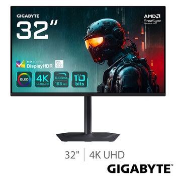 Gigabyte 32 Inch 4K Ultra HD 165Hz OLED Gaming Monitor, MO32U Gigabyte 32 Inch 4K Ultra HD 165Hz OLED Gaming Monitor, MO32U