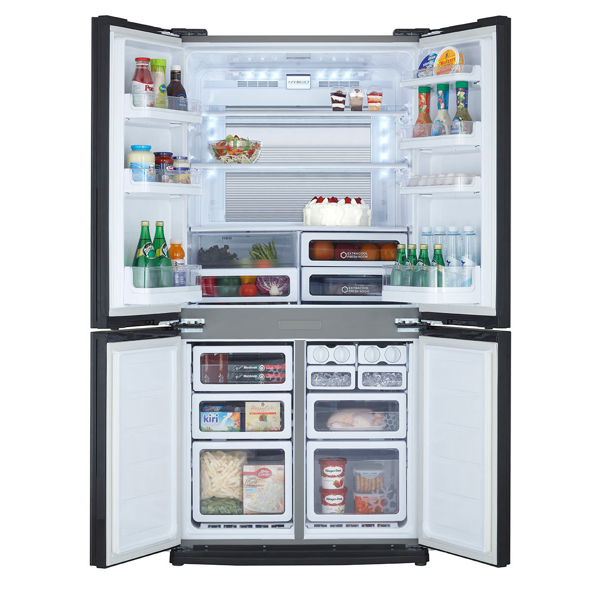 Sharp SJ-EX820FSL, Multidoor Fridge Freezer A++ Rating in Silver ...