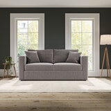 Oxford Grey Fabric Convertible Sofa Bed