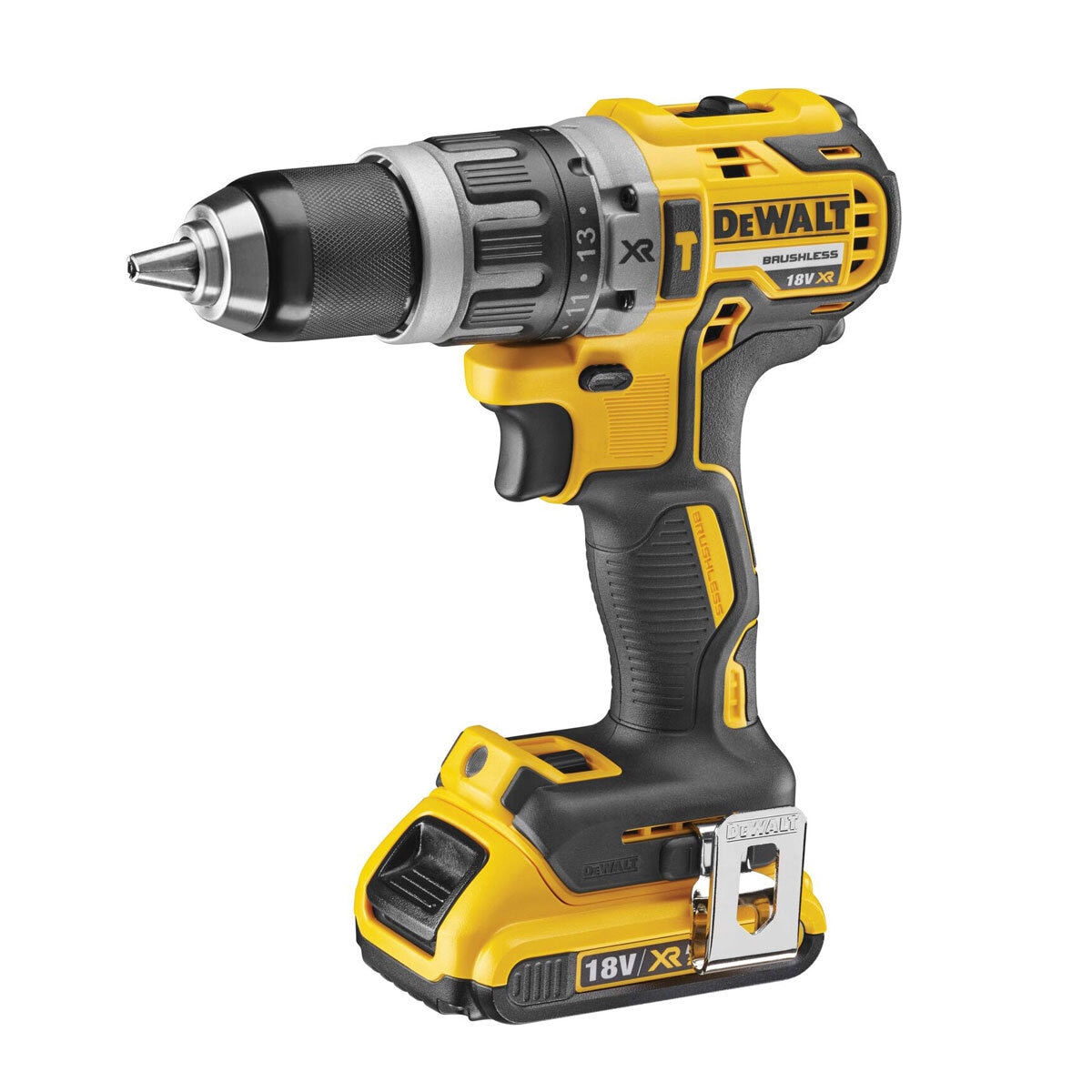 DEWALT 18V XR Brushless Hammer Drill Driver 2 X 2 Ah Batteries With Kit Bag at costco.co.uk