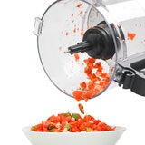 KitchenAid Contour Silver Food Processor tipping food