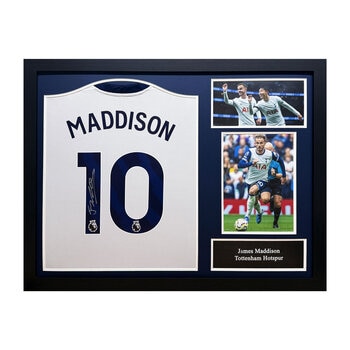 James Maddison Signed Framed Tottenham Shirt