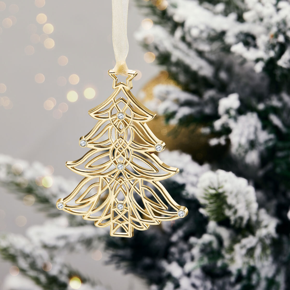 Buy 5pc Ornaments Gold Feature3 Image at Costco.co.uk