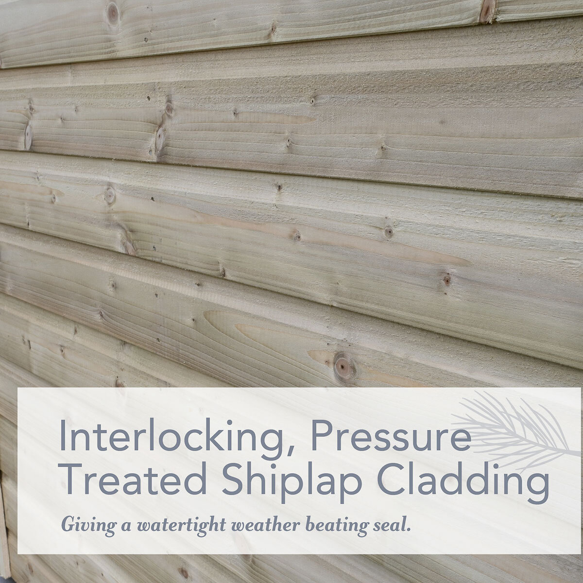 Interlocking, pressure treated shiplap cladding