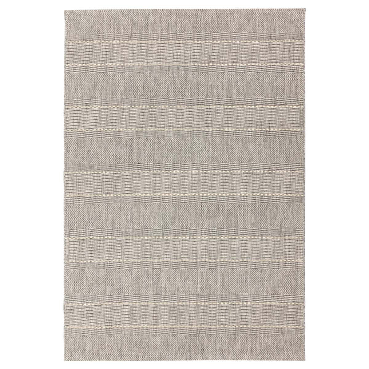 Patio Outdoor Beige Stripe Rug