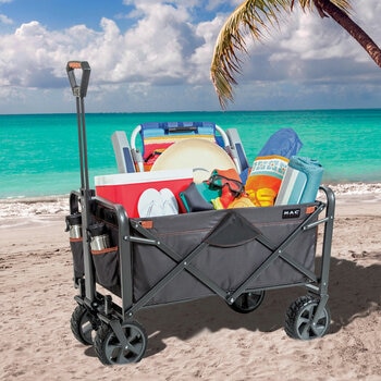 Mac Sports XL Steel Folding Wagon with Brakes Mac Sports XL Steel Folding Wagon with Brakes