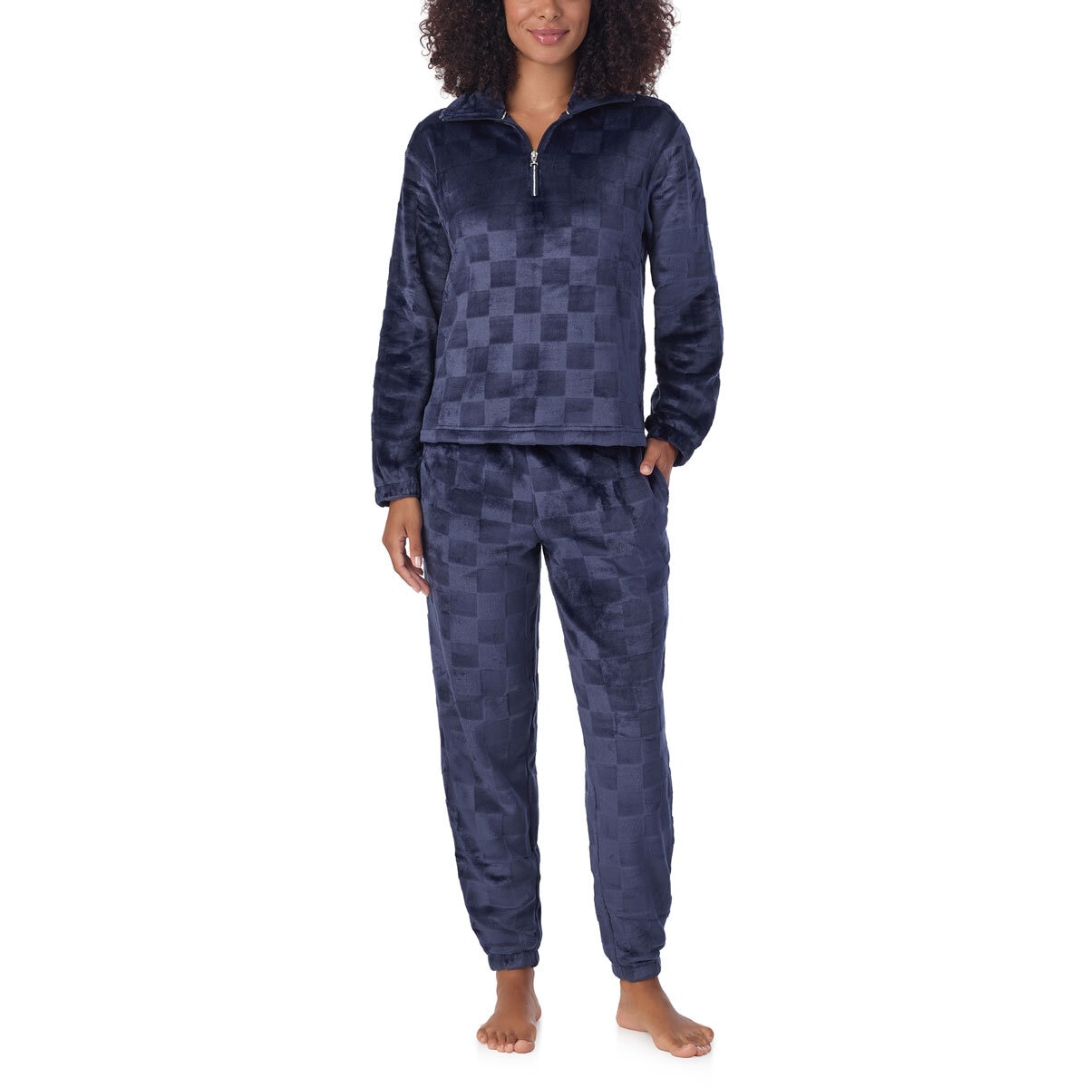 Jane & Bleecker Plush Lounge Set in Navy