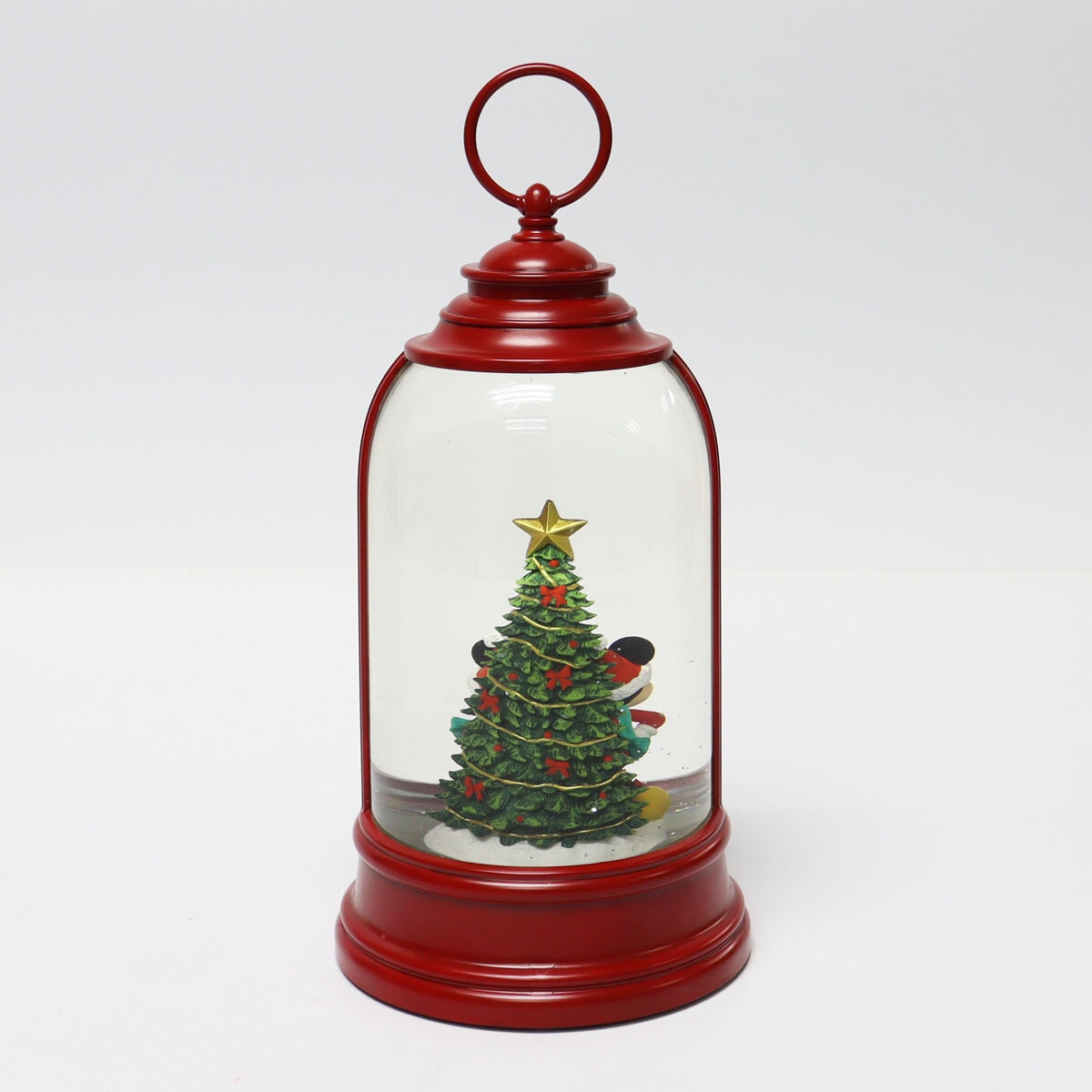 Disney Spinning Lantern with mickey and minnie under a christmas tree