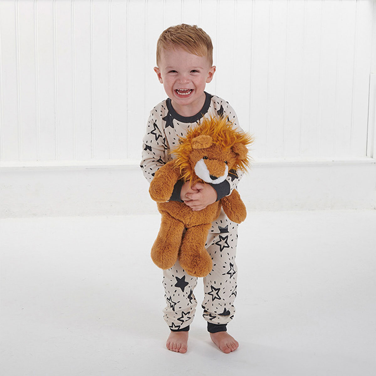 Boy Holding Lion