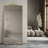 Ravena Gold Leaner Floor Mirror, 76 x 165 cm