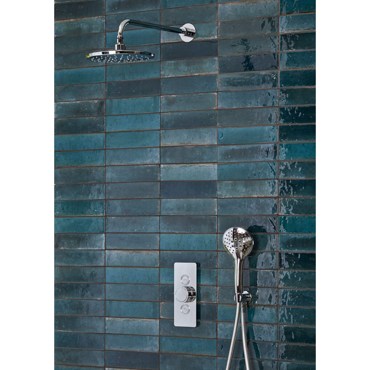 Lifestyle image of the shower in bathroom setting