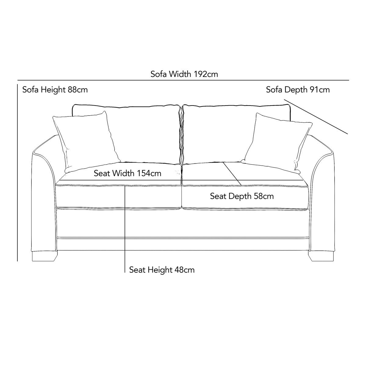 Devon Navy Fabric Sofa Bed