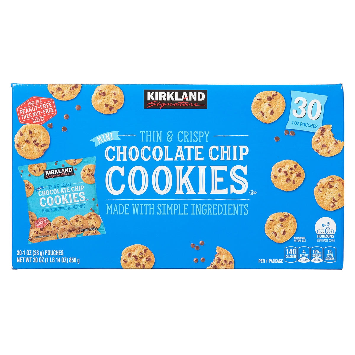 Kirkland Signature Mini Chocolate Chip Cookies, 30 x 28g Costco UK