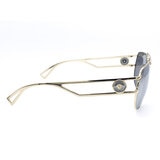 Versace Pale Gold Sunglasses with Grey Mirrored Lenses VE2225 12526G 