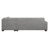 Thomasville Miles Sectional Fabric Grey Sofa