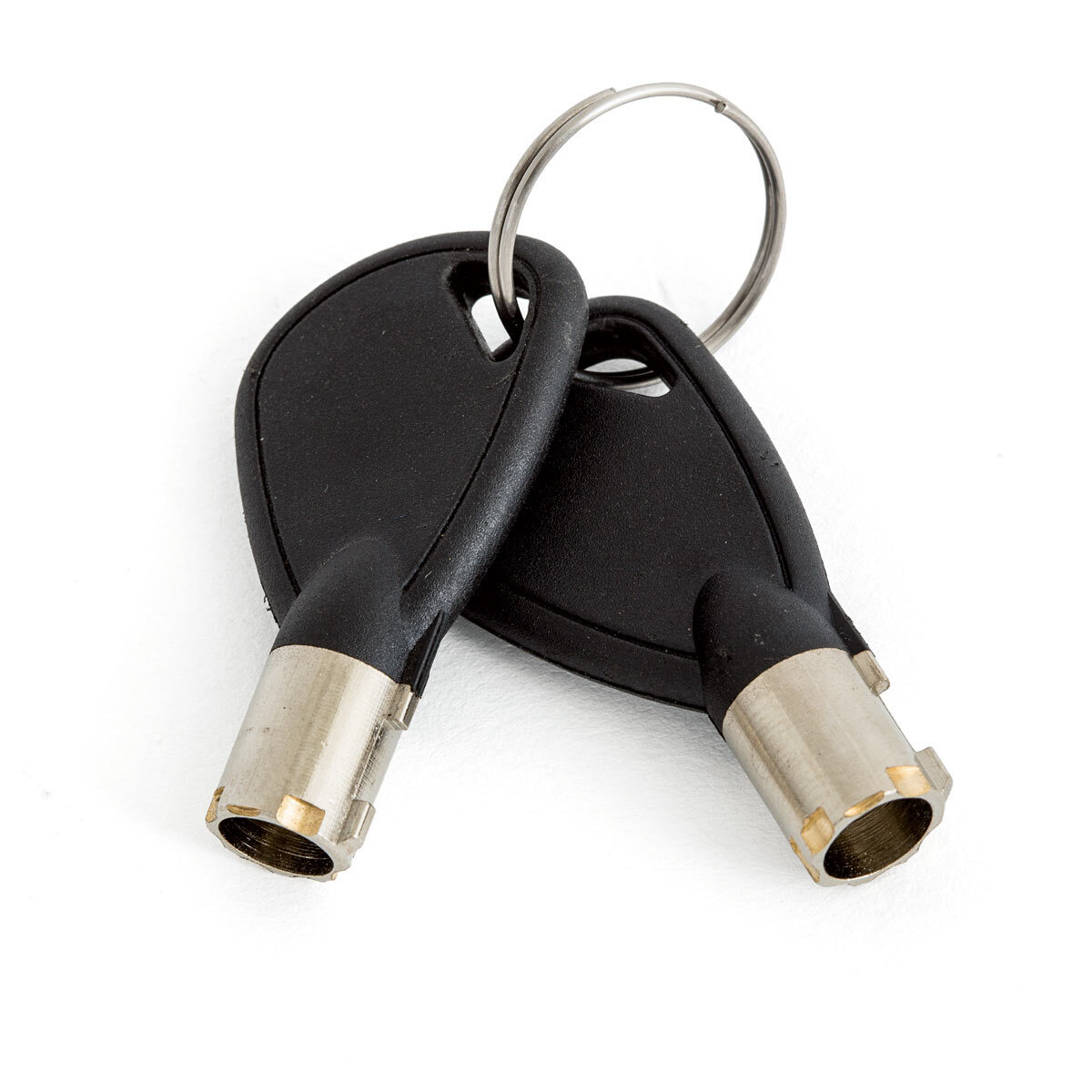 Cut out image of safe keys on white background