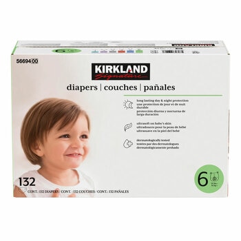 Kirkland Signature Nappies, Size 6, 132 Pack Kirkland Signature Nappies, Size 6, 132 Pack