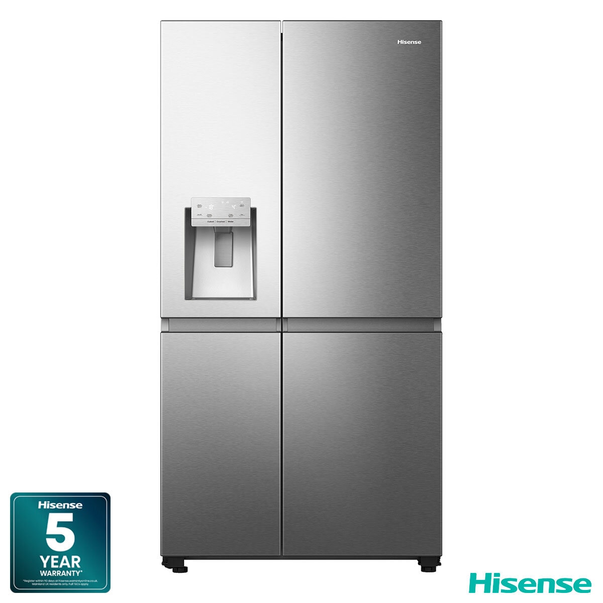 Hisense RS818N4TIC, Side by Side Fridge Freezer, C Rated in Stainless Steel