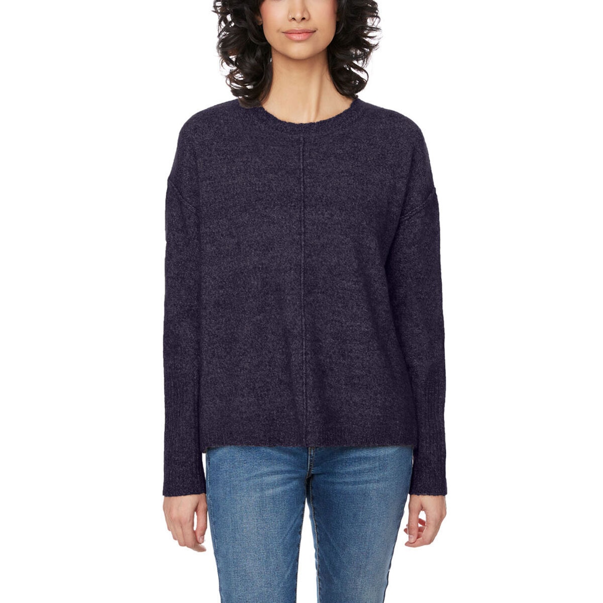 Buffalo Ladies Indi Knit Crew Sweater in Navy