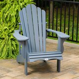 Leisure Line Adirondack Faux Wood Garden Chair in Grey