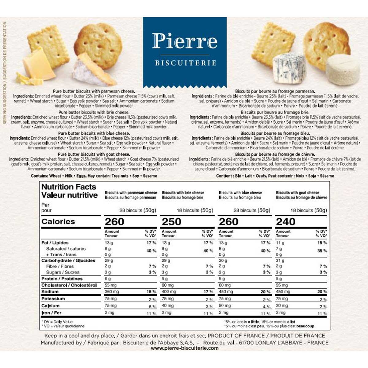 Pierre Biscuiterie, Cheese Sables Party Assortment 600g