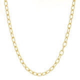 14ct Yellow Gold Diamond Cut Bead Rolo Necklace