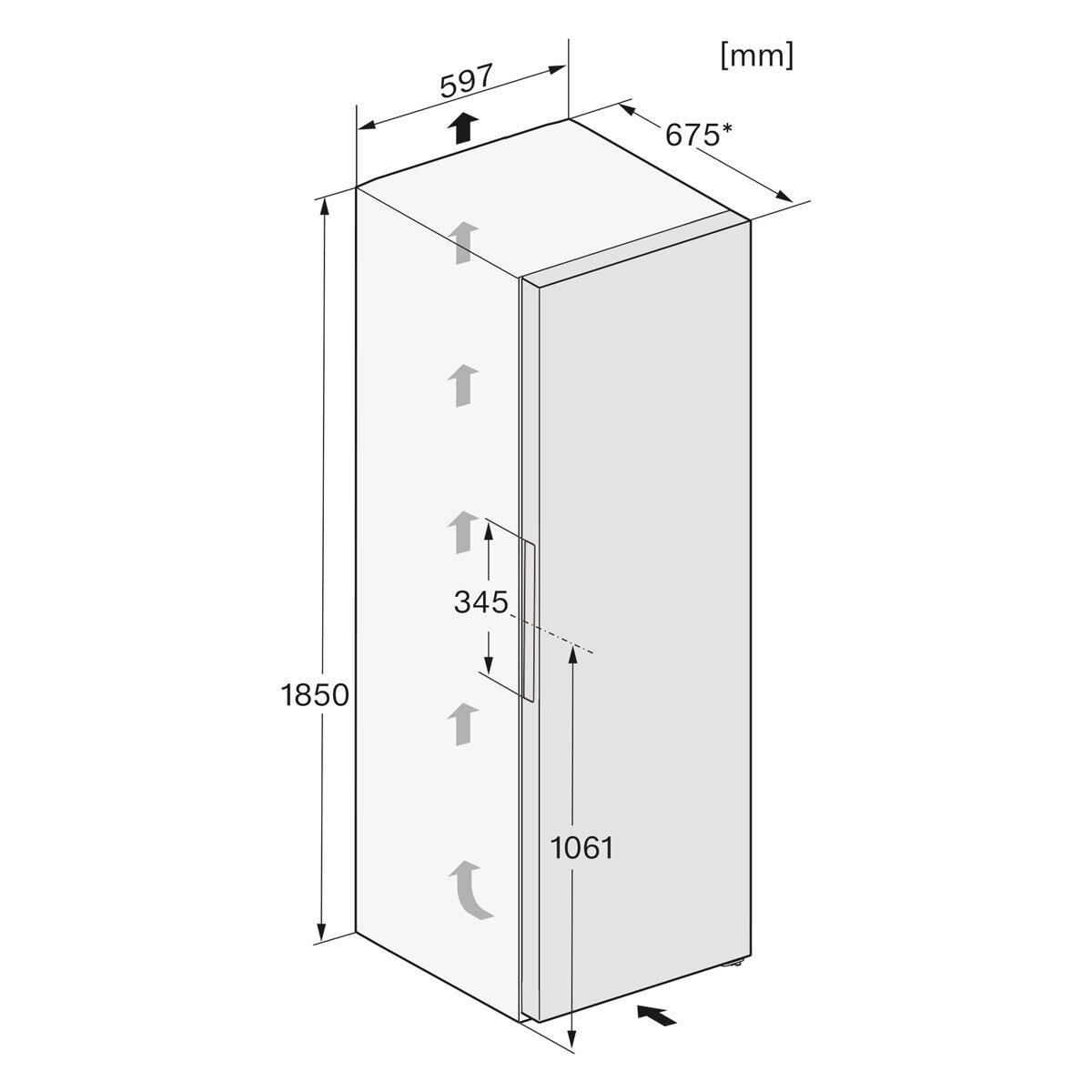 Miele KS4383ED Freestanding Tall Fridge, E Rated in White