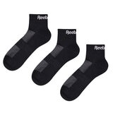 Reebok Unisex Essential Ankle Socks 6 Pack in Black