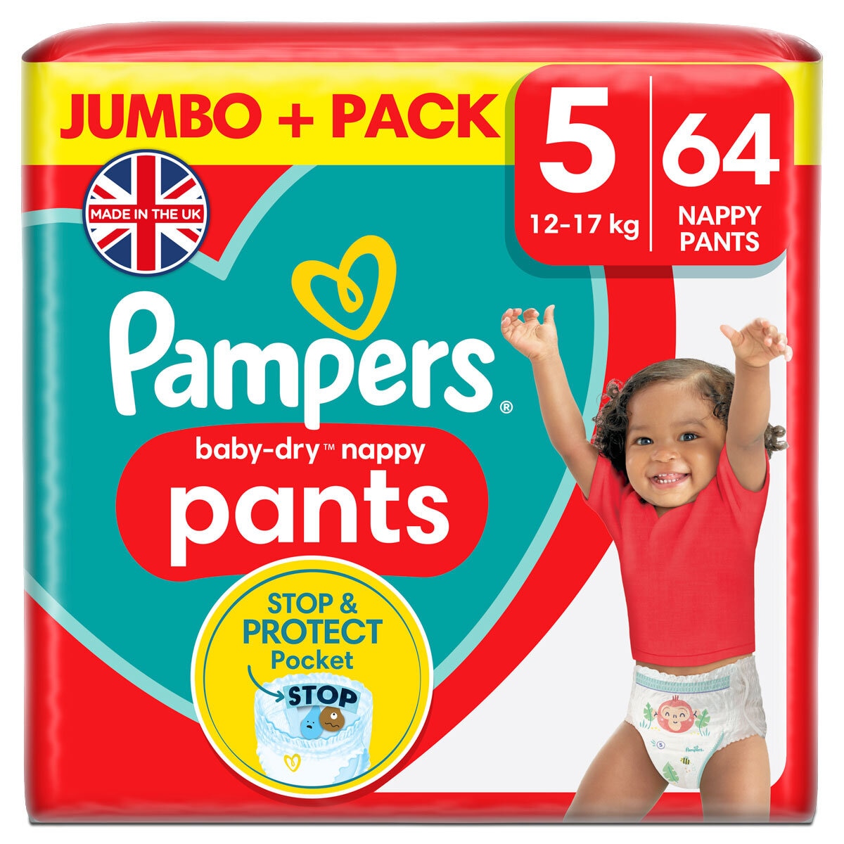 Pampers Baby Dry Pants Size 5, 64 Pack