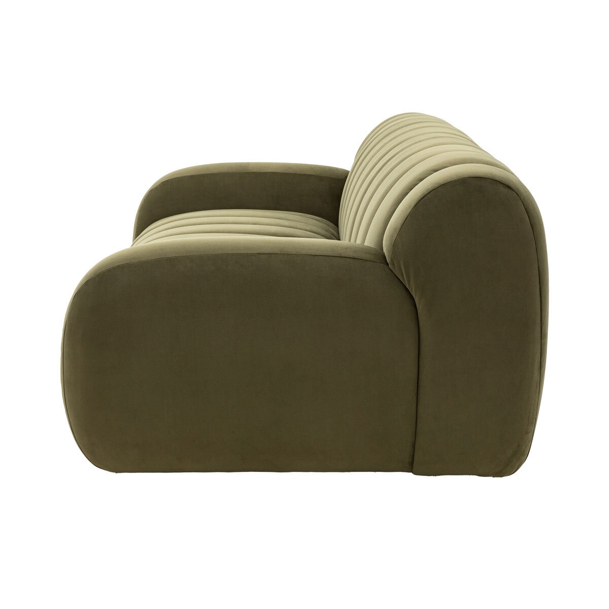 Gallery Coste Green Fabric 3 Seater Sofa