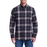 Weatherproof Vintage Men's Long Sleeve Flannel Shirt in Black