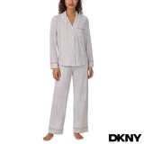 DKNY Notch Collar Pyjama Set in Grey Print