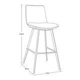 Gallery Henley Grey Faux Leather Bar Stool, 2 Pack