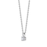 0.50ct Round Brilliant Cut Diamond Solitaire Pendant, 18ct White Gold