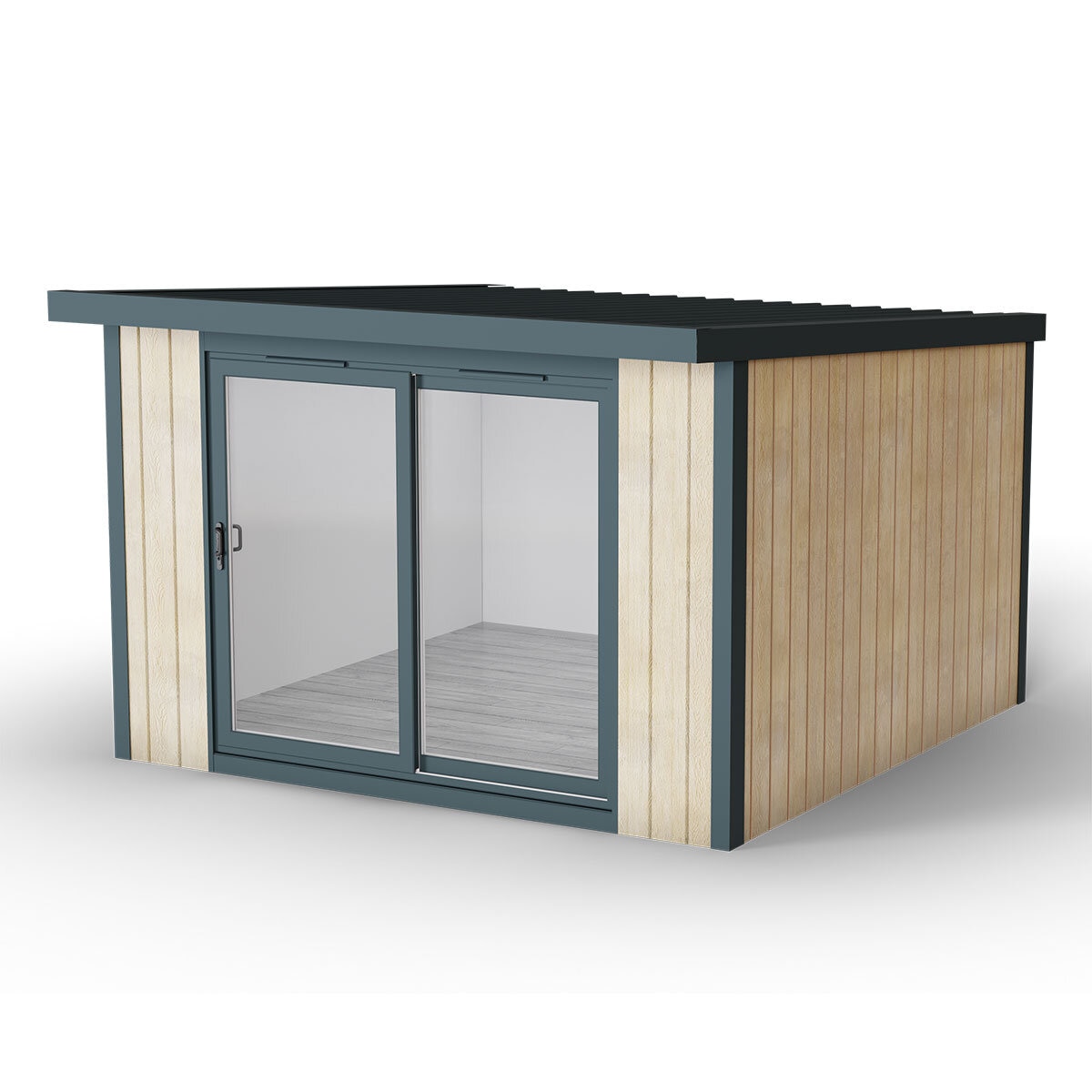 Installed Green Retreats Basebox Garden Room 3.6m x 3.6m