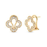 0.60ctw Round Brilliant Cut Diamond Earrings, 14ct Yellow Gold