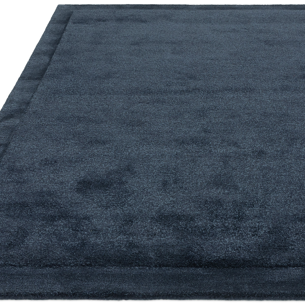 Asiatic rise border rug in navy