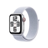 Apple Watch SE GPS + Cellular, 40mm Silver Aluminium Case with Blue Cloud Sport Band Loop, MXGE3QA/A