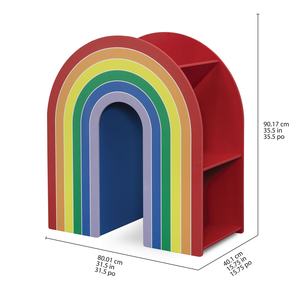 Delta Children's Rainbow Bookcase