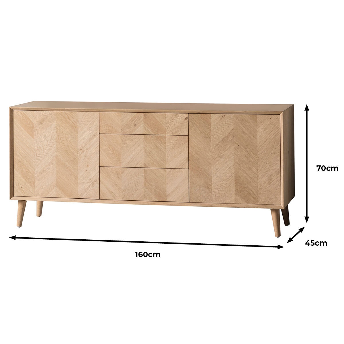 Gallery Milano Large Oak Sideboard