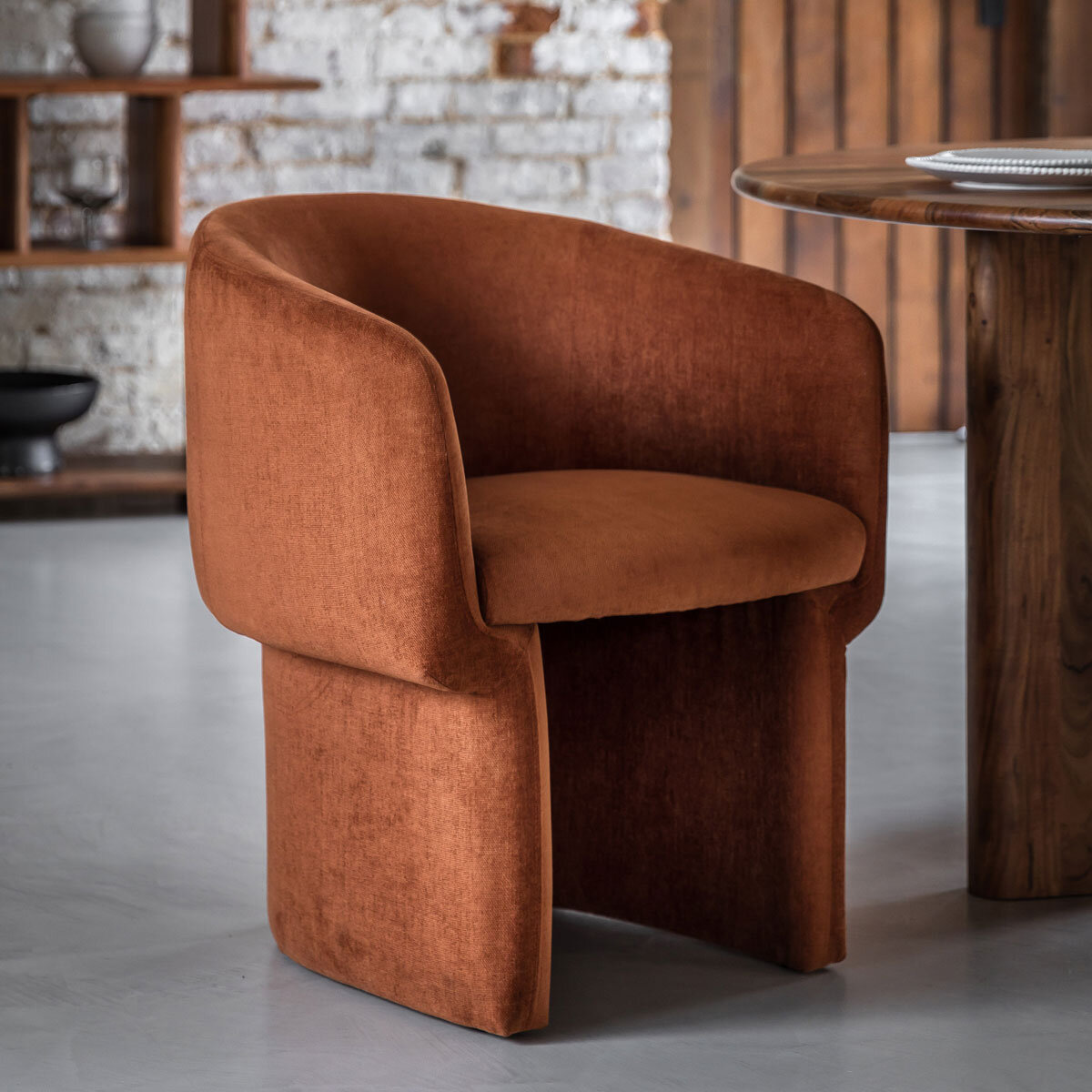 Gallery Holm Rust Fabric Dining Chair