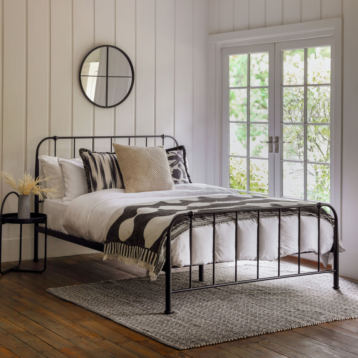 Gallery Loughton Black Metal Bed Frame in 3 Sizes